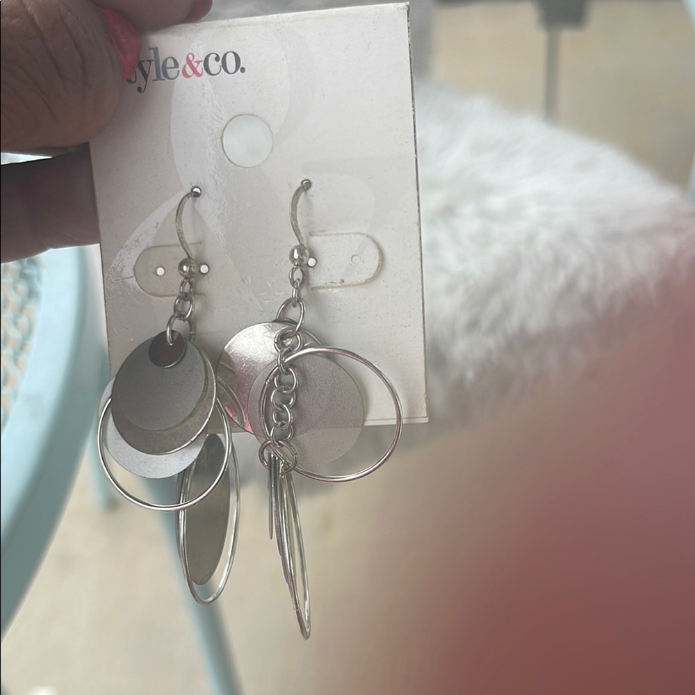 Style & Co. Silver Dangle Earrings
